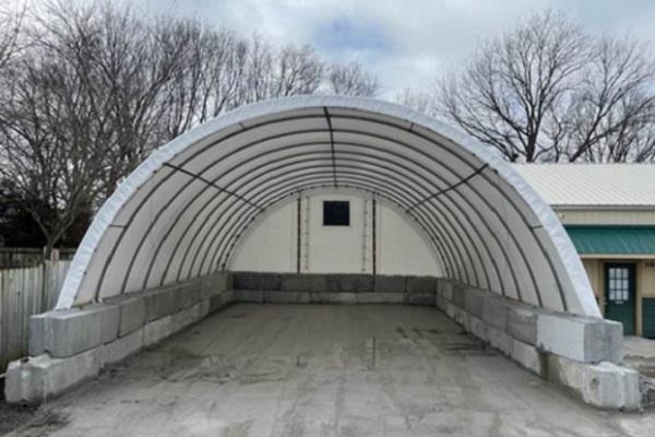 20'Wx30'Lx12'H fabric storage shelter